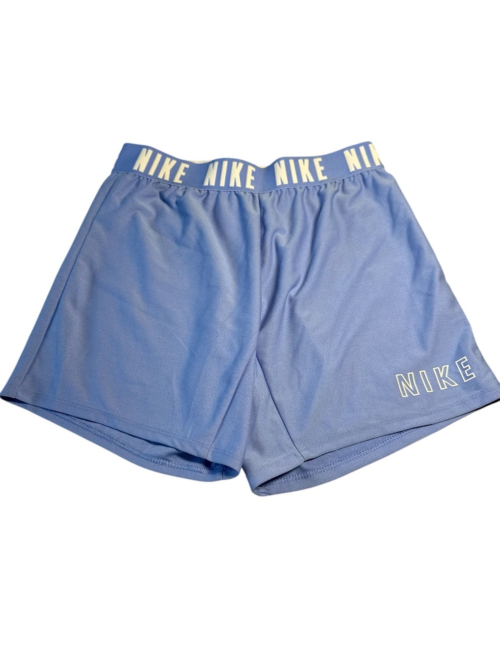 Nike Women's Periwinkle Athletic Shorts with Branded Waistband